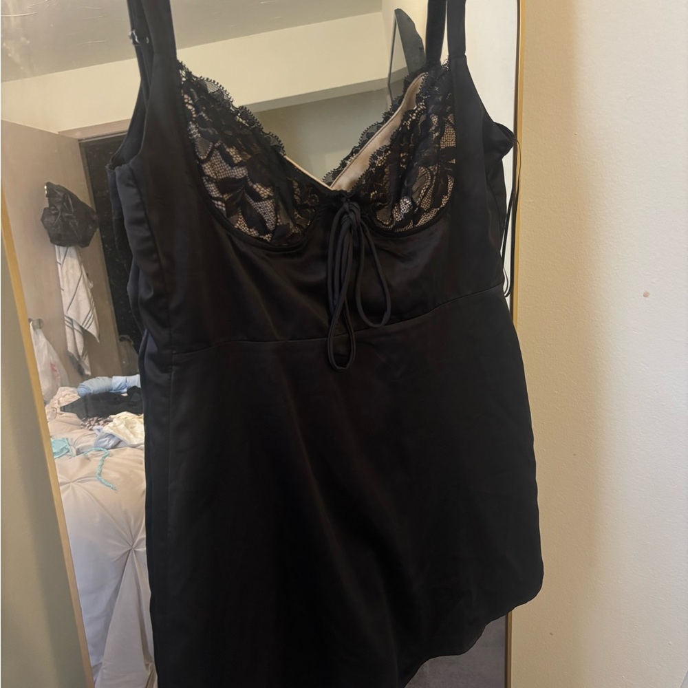 Black Lace Trim Camisole